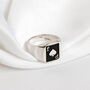 Personalised Sterling Silver Playing Card Signet Ring, thumbnail 5 of 8