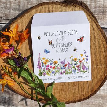 10 Wildflower Wedding Seed Packet Favours Butterflies, 4 of 7