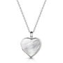 Mother Of Pearl Modern Heart Locket Sterling Silver, thumbnail 1 of 11