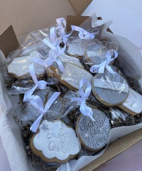 Grey Baby Shower Biscuit Favours, 2 of 4