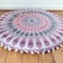 Elegant Round Mandala Floor Cushion Cover, thumbnail 3 of 9