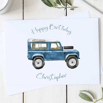 Personalised Land Rover Birthday Card, 2 of 2
