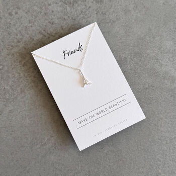 Friends Sterling Silver Eiffel Tower Necklace – Friendship Gift For Her, 6 of 6