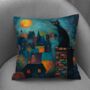 Twilight Over Rooftops Hand Made Poly Linen Cushions, thumbnail 5 of 7