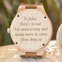 Personalised Ladies 5th Anniversary Bamboo Wristwatch, thumbnail 2 of 5