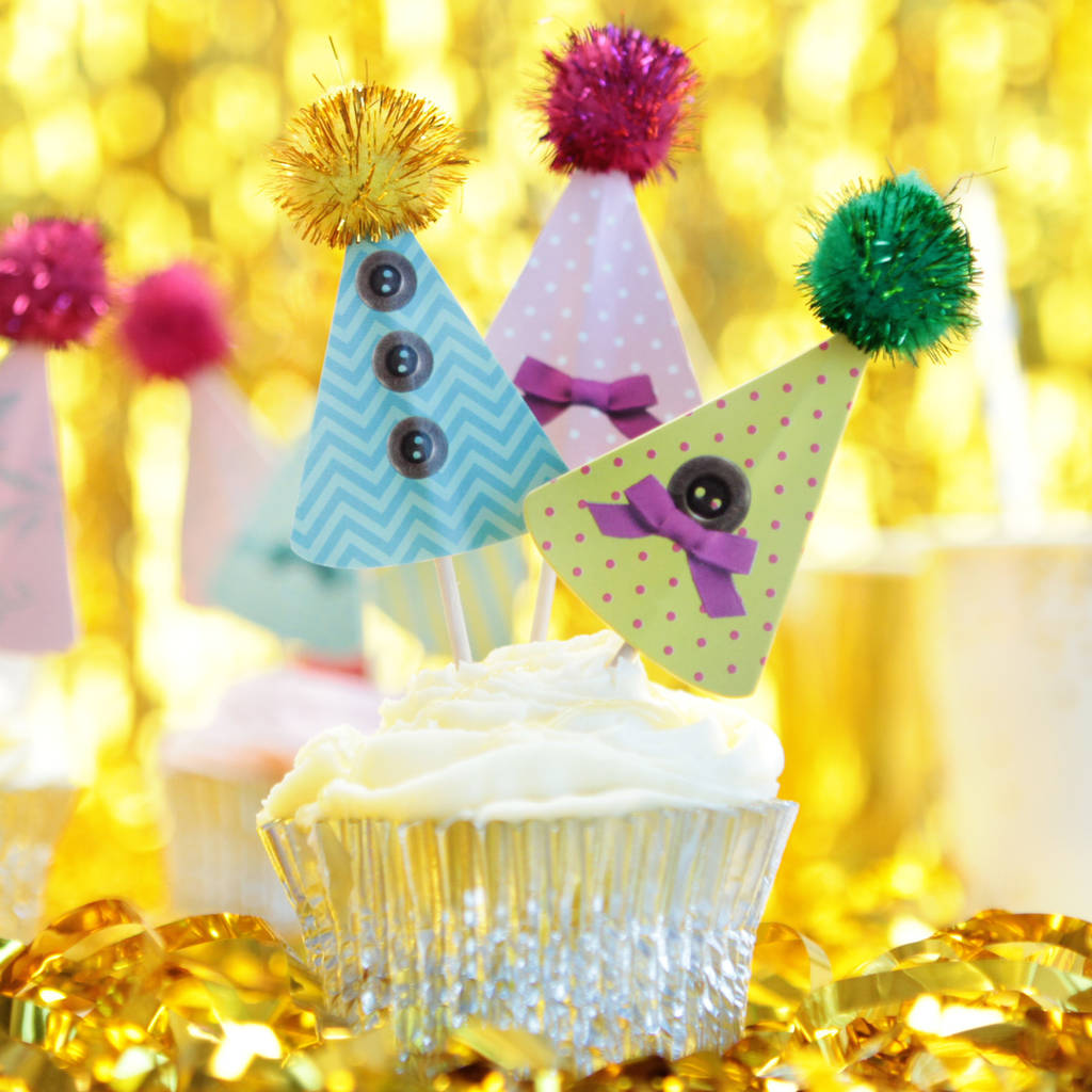 Download Party Hat Cake Toppers By Postbox Party ...
