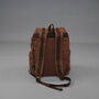 Canvas Backpack Rucksack With Leather Trims, thumbnail 6 of 10