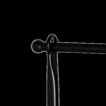 Table Hanging Rack Rail Pole Black Steel Clamp W211.5cm, 2 of 7