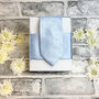 Cloudy Blue Paisley Wedding Tie Set, thumbnail 5 of 6