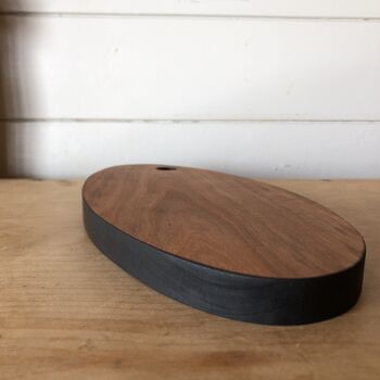 Cherry Wood Chopping Board With Contemporary Burnt Edge, 7 of 7
