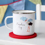 Personalised Children's Stork Enamel Mug, thumbnail 1 of 4