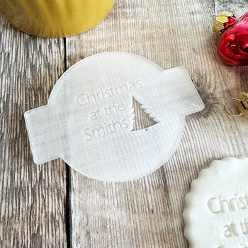 Personalised Christmas Tree Icing Embosser Cupcakes Biscuits, 4 of 5