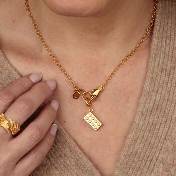 18ct Gold In Safe Hands Charm Collector Necklace, 3 of 4
