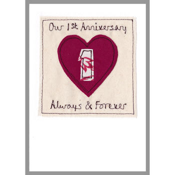 Personalised 1st Anniversary Card, 6 of 12