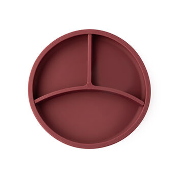 Silicone Plate With Removable Divider Burgundy, 5 of 5