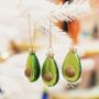 Three Avocado Glass Christmas Bauble, thumbnail 1 of 3