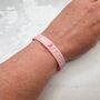 Pink Awareness Ribbon Bracelet Wristband, thumbnail 2 of 8