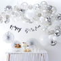 Silver Balloon Arch Kit Party Decoration Pack, thumbnail 1 of 3