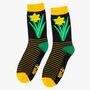 Men's Welsh Daffodil Floral Print Bamboo Socks, thumbnail 1 of 4