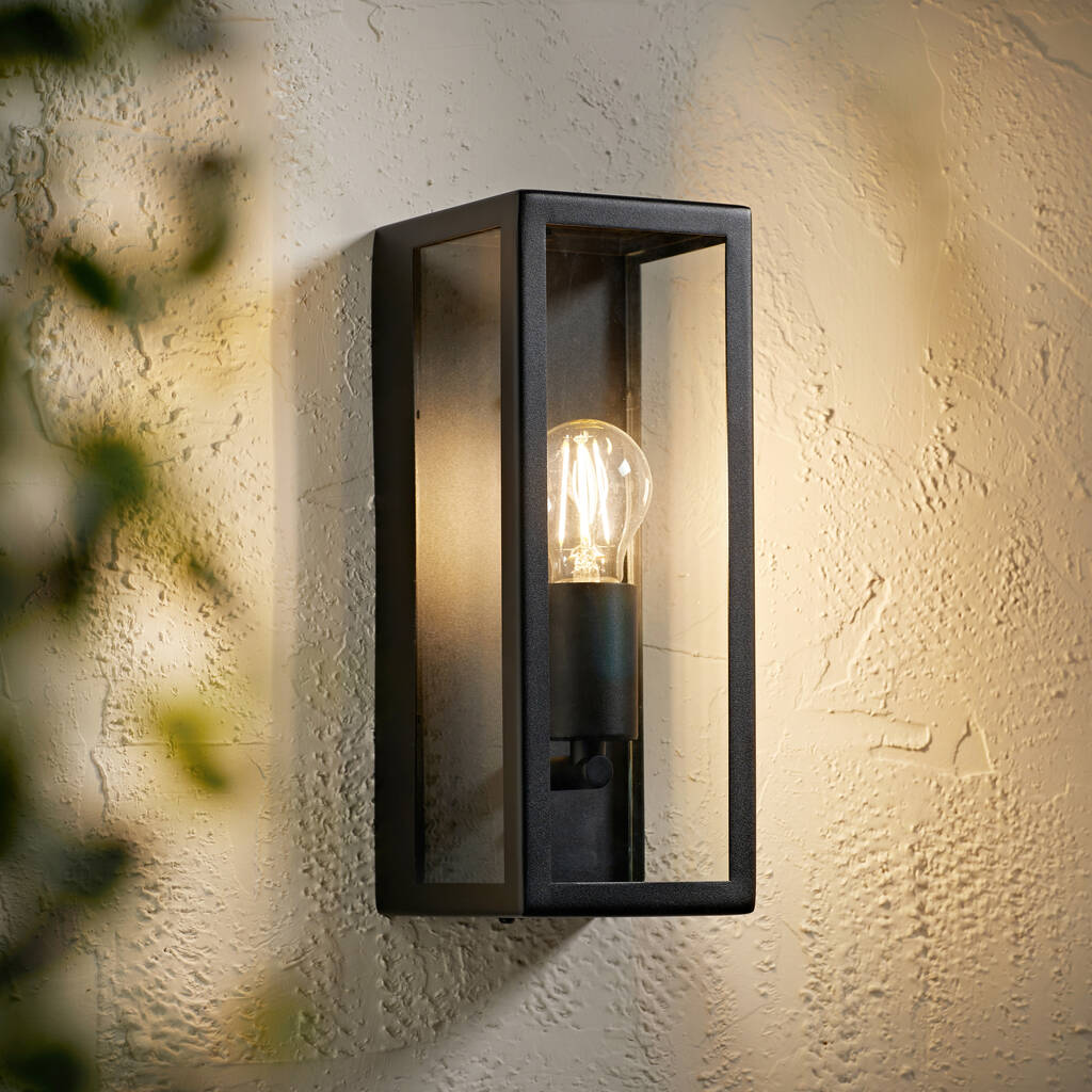 Black Metal Box Wall Light By Lights4fun