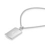 Wide Ingot Men's Necklace 925 Solid Silver, thumbnail 3 of 6
