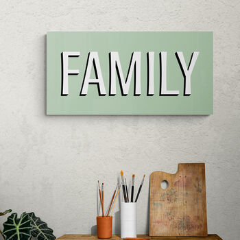 Personalised Family Sign Big Print With Optional Names, 8 of 12