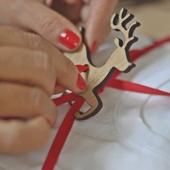 Personalised Embroidered Rudolf Christmas Pyjamas, 11 of 12