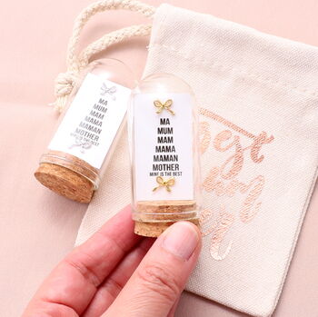 My Mum Is The Best Terrarium Earrings In Gift Bag, 3 of 7