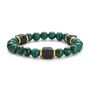 Genuine Green Malachite Stone Protection Bead Bracelet, thumbnail 2 of 4