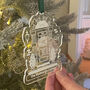 Wood Or Acrylic Family Front Door Hanging Decoration, thumbnail 2 of 5