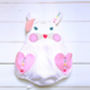 White Rabbit Baby Romper In Linen, thumbnail 3 of 9