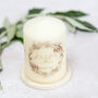 Personalised Dried Foliage Wreath Pillar Candle, thumbnail 4 of 5