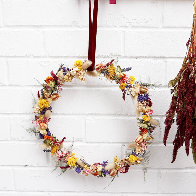 'Ceres' Handmade Dried Flower Wreath, 1 of 7