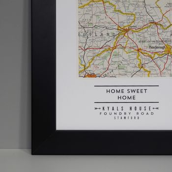 Personalised Single Map New Home Art, 2 of 2