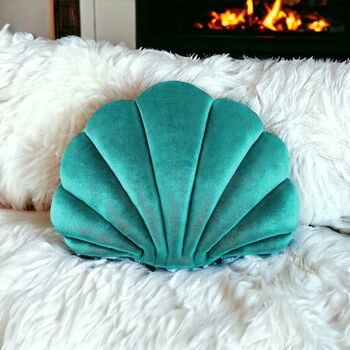 Soft Velvet Shell Shape Cushions, 8 of 11