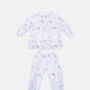 Children's Cotton Pyjama Set Woodland Snow Forest, thumbnail 7 of 8