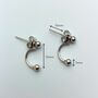 Sterling Silver Ball Ear Jacket Stud Earrings, thumbnail 3 of 5