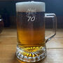 70th Birthday Bow Tie Tankard Glass, thumbnail 1 of 5
