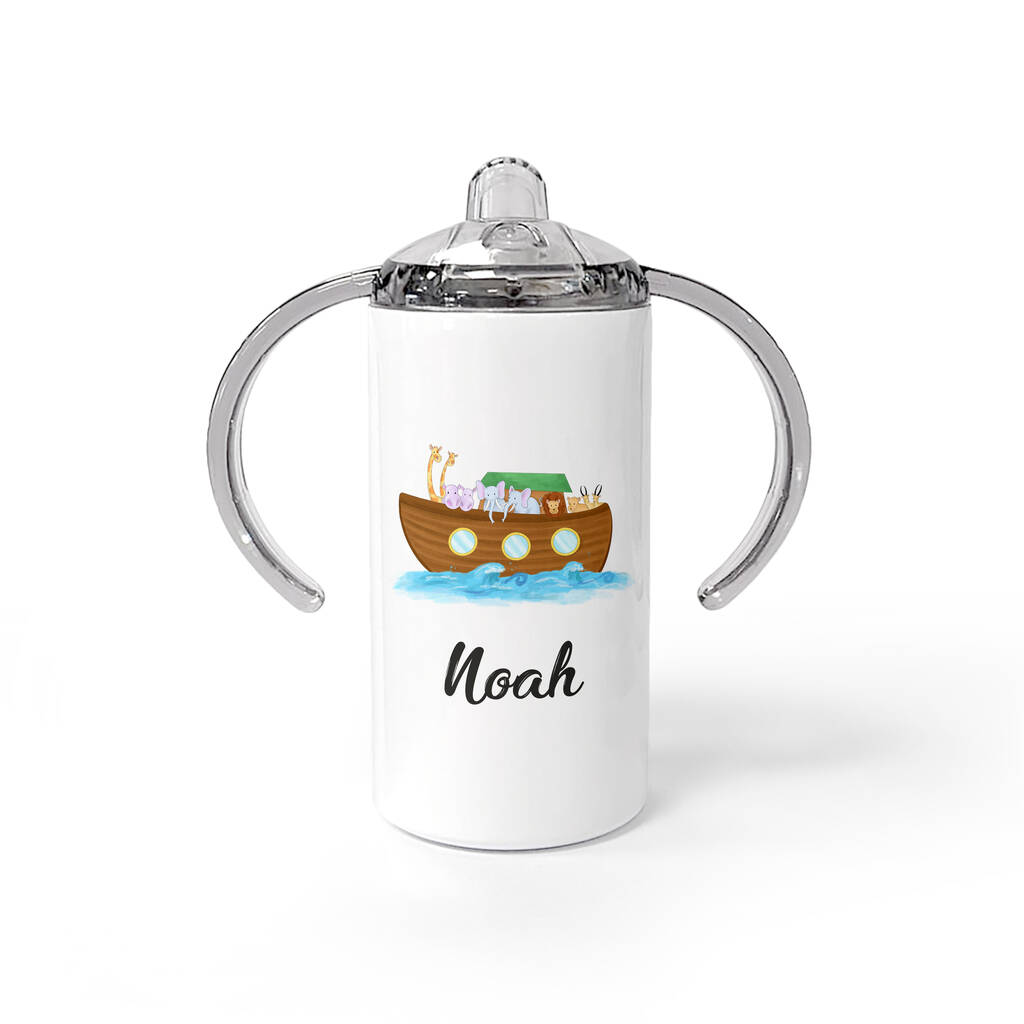 Personalised Noah's Ark Kids Sippy Cup, 1 of 4
