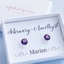 Personalised February Birthstone Earrings, thumbnail 1 of 5