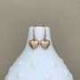 Rose Gold Plated Puffed Heart Earrings, thumbnail 1 of 2