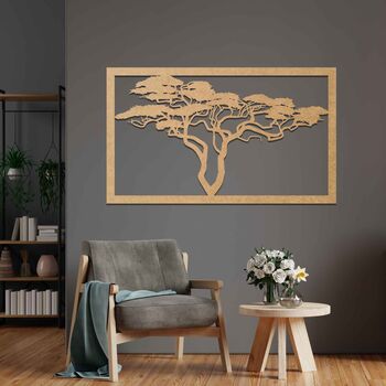 African Tree Wall Hanging Art Wooden Home Room Decor, 8 of 10