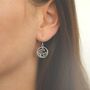 Sterling Silver Wild Waves Dangly Earrings, thumbnail 2 of 5
