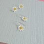 Sterling Silver Daisy Earrings, thumbnail 3 of 5