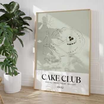 Cake Club Print Kitchen Wall Art, 5 of 7