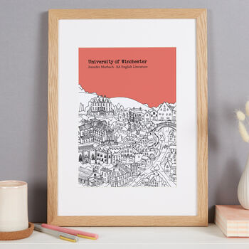 Personalised Winchester Graduation Gift Print, 6 of 9