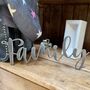 'Family' Metal Word Sign Wall Art Decoration, thumbnail 5 of 9
