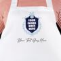 Personalised Dad And Father's Day Blue Crest Photo Apron, thumbnail 8 of 12