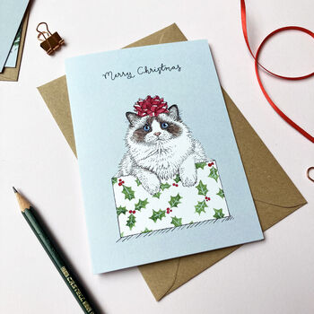 Ragdoll Cat Christmas Card, 2 of 2