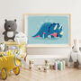 Personalised Dinosaur Name Print Featuring Triceratops, thumbnail 6 of 10
